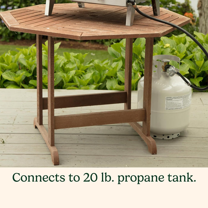 Chef'S Style Tabletop Portable Propane Grill, 20,000 BTU Stainless Steel 2-Burner Outdoor Gas Grill for Camping, Tailgates, BBQ, Hassle-Free Setup, Twist-Start Ignition, CGG-306