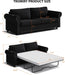 Queen Sleeper Sofa Bed Black Ergonomic Contemporary