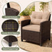 3PCS Wicker Patio Furniture Set with Cushions for Balcony and Porch