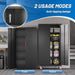 SeventyOneInch Black Metal Garage Cabinet Locking Wheels