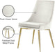 Karina Collection Modern | Contemporary Velvet Upholstered Dining Chair with Sturdy Metal Legs, Set of 2, 19.5" W X 21.5" D X 33.5" H, Cream