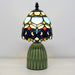 Tiffany Stained Glass Mushroom Table Lamp 12.5 Inch -Blue Jewelry