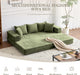 Green 79Inch Convertible Sleeper Couch With Pillows