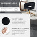 Home Office Chair Swivel Velvet Desk Chair, Vanity Chair with 360 Swivel Armchair and Gold Base,For Living Room, Bedroom, Vanity, Study (Black)