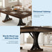 Farmhouse Dining Table for 4-6, 63-Inch Dining Table