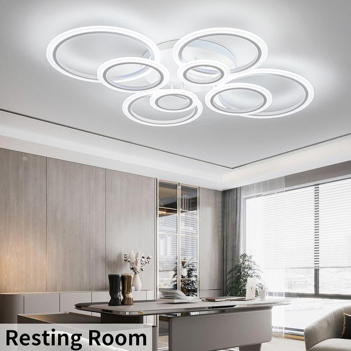 Dimmable LED Ring Ceiling Light Fixture UltraWhite