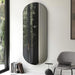 Arched Full Length Floor Mirror, Oval Full Floor Mirror, Large Wall Mounted Arched-Top Body for Living Room, Bedroom, Bathroom, Entryway, Dressing Room (Black, 64 * 21)