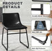 Dining Chairs Set of 6, 18" Faux Leather Counter Height Bar Stools