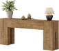71-Inch Long Console Table for Entryway, Farmhouse Sofa Console behind Couch, Entry Table for Hallway, Foyer, Living Room, Burlywood