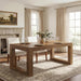 78 Inch RusticWoodFinish Dining Table With Pedestal