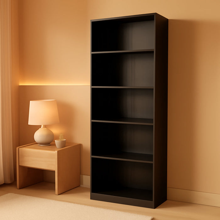 JAYA Simply Home 5-Shelf Bookcase, 5-Tier, Espresso