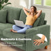 70In Emerald Corduroy Oversized Cushioned ThreeSeater Sofa
