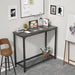 Console Table Sofa Table with Mesh Shelves, 2 Tier Entryway Table Foyer Table for Entryway, Front Hall, Hallway, Sofa, Couch, Living Room, Coffee Bar, Kitchen, Grey, 32 Inch