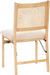 Kasi Beige Rattan Cane Folding Foldable Dining Side Chair, Natural