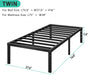 Metal Platform Bed Frame 14 Inch Tall,No Box Spring Needed,Twin Size Bed with Heavy Duty Strong Support Slats,Easy to Assemble,Black