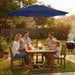 9Ft 2-Tiers Patio Umbrella,Outdoor Market Table Umbrella with Push-Button Tilt & Crank | UV Protection,Suit for Backyard,Garden,Pool,Deck(Navy)