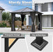 10x10 Ft Outdoor Gazebo Polycarbonate Roof SteelFrame
