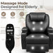 Leather Rocking Recliner with Massage and Heat