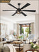 65 Inch Ceiling Fan with Lights, Farmhouse Caged Ceiling Fans with Remote, Black Industrial Ceiling Fans with Quiet Reversible DC Motor, Large Ceiling Fan for Living Room, Bedroom