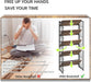 Foldable IndustrialGrade 59 Inch Bookshelf No Assembly