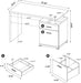 Home Furnishings - Irving - Engineered Wood - 47-Inch 2-Drawer Computer Desk with File Cabinet, Rectangular Desk with Smooth Top, and Plastic Glides - Home Office - Cappuccino - 800109