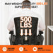 500 Lbs Big and Tall Office Chair with Spring-Supported for Heavy People