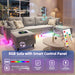 Modern LED Sectional Sofa U-Shaped Couch with Storage