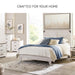 Signature Design by Ashley Shawburn Industrial Queen Crossbuck Panel Platform Bed with Metal Slats, Foundation or Box Spring Not Needed, Whitewash