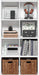 LUDER Book Shelf, 8-Cube Bookshelf, Bookcase, White | Open Shelves, 11.6 X 23.9 X 47.4, for Living Room, Bedroom, Home Office