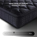 Premium 12 Inch Queen Size Mattress - Black Diamond Quilted, Individual Pocket Spring & Memory Foam Top, Luxurious Support, Pressure Relief