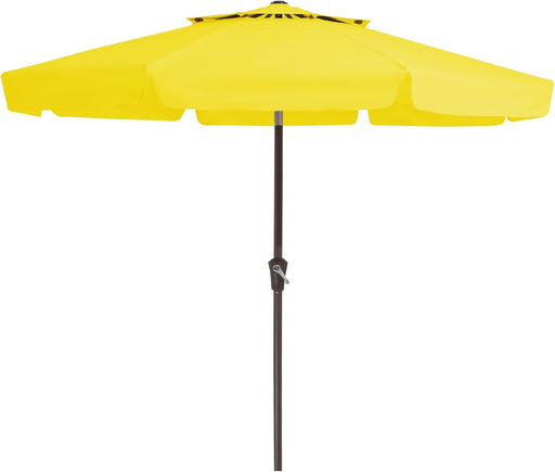 9' 2-Tiers Patio Umbrellas Outdoor Market Table Umbrella W/Push Button Tilt/Crank, 8 Sturdy Ribs, UV Protection Waterproof Sunproof(Yellow)