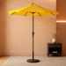 9' 2-Tiers Patio Umbrellas Outdoor Market Table Umbrella W/Push Button Tilt/Crank, 8 Sturdy Ribs, UV Protection Waterproof Sunproof(Yellow)