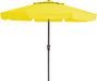 9' 2-Tiers Patio Umbrellas Outdoor Market Table Umbrella W/Push Button Tilt/Crank, 8 Sturdy Ribs, UV Protection Waterproof Sunproof(Yellow)