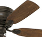 42 Inch Indoor Ceiling Fan No Light - Bronze Ceiling Fan without Light, Low Profile Flush Mount, 5 Blades, for Bedroom, Living Room, or Kitchen, Pull Chain - Low Profile IV 51061, New Bronze