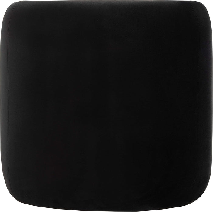 Home Collection Kibo Modern Waterfall Black Velvet Ottoman (Fully Assembled)