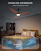 42 Inch Black Contemporary Residential Ceiling Fan
