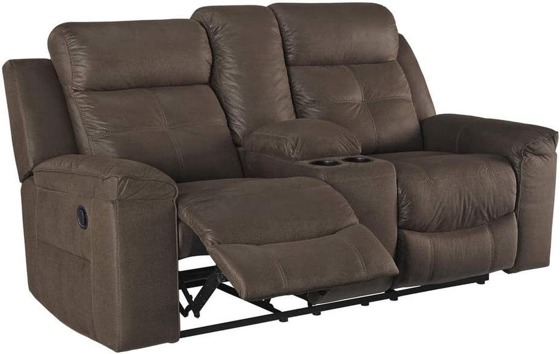 Faux Suede Recliner Loveseat - Dark Gray