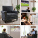 Dark Grey Upholstered Oversized Accent Chair 22Inch