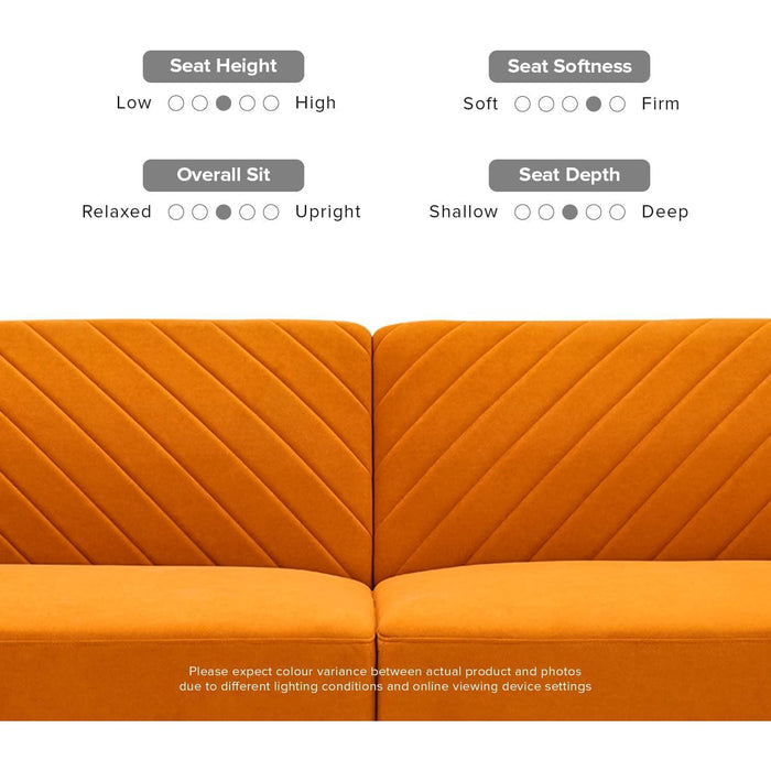Chloe Futon Sofa Bed with Tapered Legs
