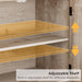 Buffet Cabinet with Storage, Sideboard Cabinet with Drawers & Doors | 2 Drawers, 4 Doors and 2 Adjustable Shelves. 59Inch Wide. Fsc-Certified Wood. Anti-Tip Device. Charcoal Grey and Beige Maple.