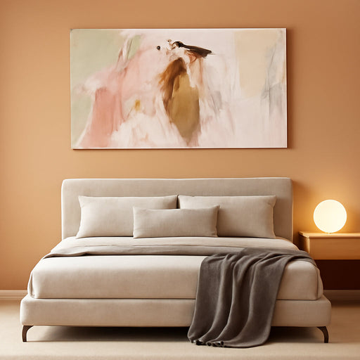 Canvas Wall Art Decor Wall Art Pictures for Living Room Abstract Art Pink and White Wall Art Decor Wall Decoration Abstract Wall Art Prints Art Work for Bedroom Office Kitchen Wall Decor 20" X 40"