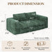 76 Inch Oversized DarkEmerald Velvet Chenille Couch