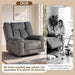 450Lbs Linen Oversized Power Recliner with Electric Headrest