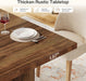 Farmhouse Dining Table for 4 to 6 People, 63-Inch Rectangle Wooden Kitchen Table with Large Tabletop and Heavy Duty Legs for Dining Room,Kitchen, Vintage Brown