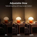 Orange Glass Mushroom Table Lamp Nightstand Bedroom