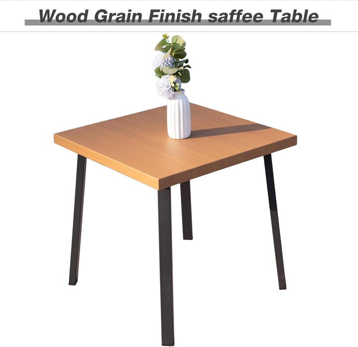 3 Pieces Rocking Bistro Set, Outdoor Patio Furniture Set with Thick Cushions and Coffee Table, Patio Conversation Sets for Garden, Balcony, Backyard, Grey