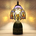 Tiffany Stained Glass Mushroom Table Lamp 12.5 Inch -Purple Jewelry