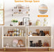 60" Sideboard Buffet Cabinet, Large Credenza Storage Cabinet, White
