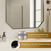 Brushed Nickel Octagon Bathroom Mirror, 24X36 Inch Stainless Steel Metal Frame, Anti-Rust, Shatterproof HD Glass, Wall Mounted for Bathroom, Bedroom, Living Room