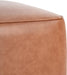 Ellis Faux Leather Pouf Ottoman Foot Rest, Square PU Pouffe Ottoman Footstool, Living Room Sofa Couch Extra Seat, Modern Coffee Table for Home Office Bedroom, Tan Brown